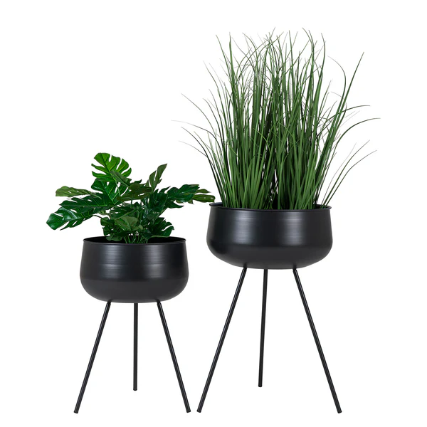 Blumentopf Ardola (2-tlg.) - Black - Stahl - Image 4