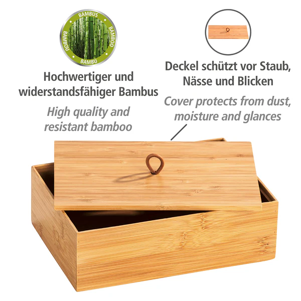 Box mit Deckel Terra I - Bambus - Braun - 22 x 15 cm - Image 3