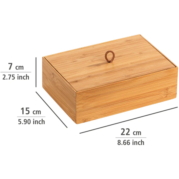 Box mit Deckel Terra I - Bambus - Braun - 22 x 15 cm - Image 6
