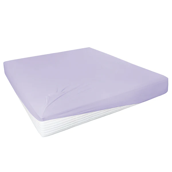 Boxspring-Elastan-Spannbettttuch - Baumwolle / Elastan - Lavendel - 190 x 200 cm