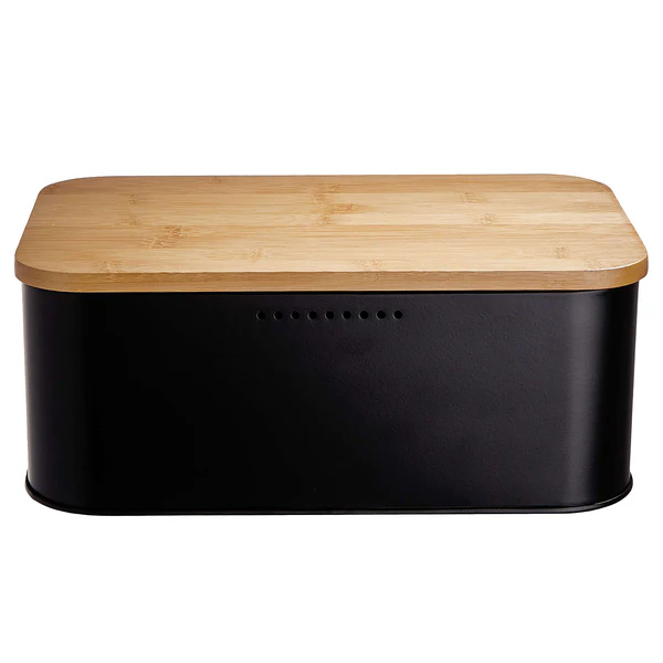 Brotbox BREAD'N'BREAKFAST - Stahl / Bambus - Schwarz - Image 6
