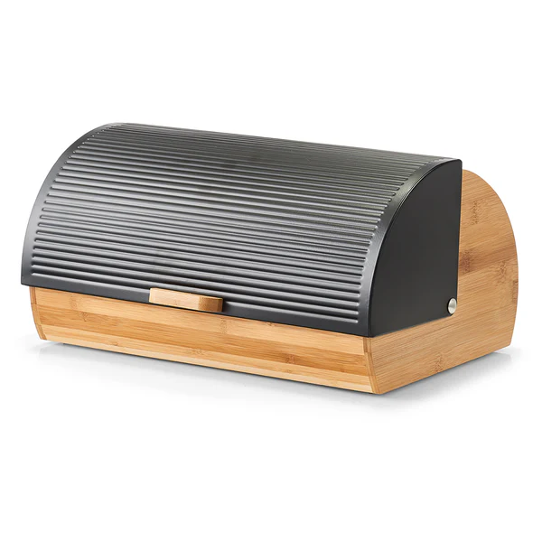 Brotkasten Bayard - Bambus - schwarz - 39 x 27 x 19 - Schwarz