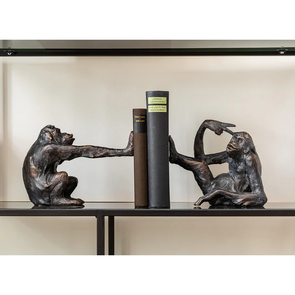 Buchstütze Monkey (2-teilig) - Schwarz - Stein - Image 7