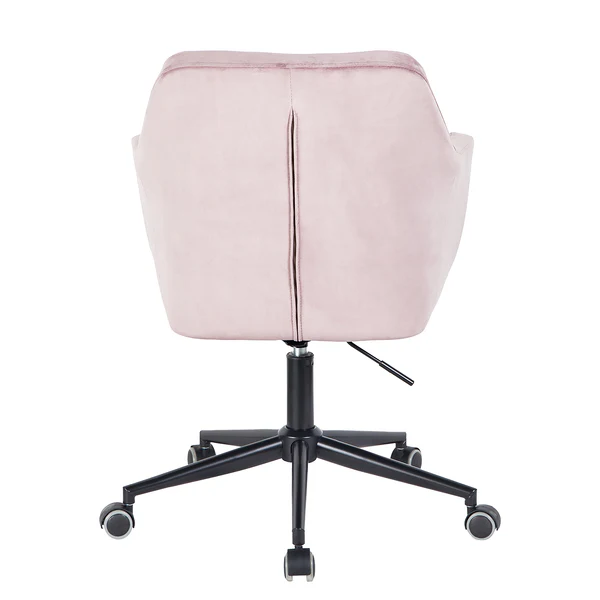 Bürodrehstuhl Leezy - Samt - Altrosa / Schwarz - Image 6