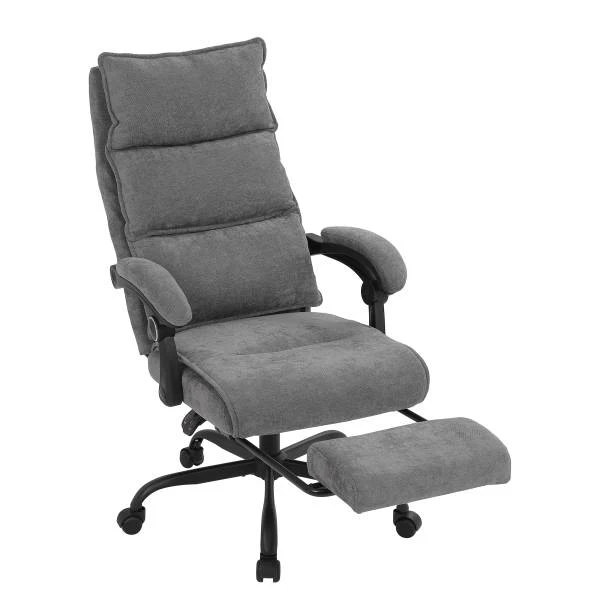 Bürodrehstuhl Tebuai - Webstoff / Metall - Grau / Schwarz - Image 4