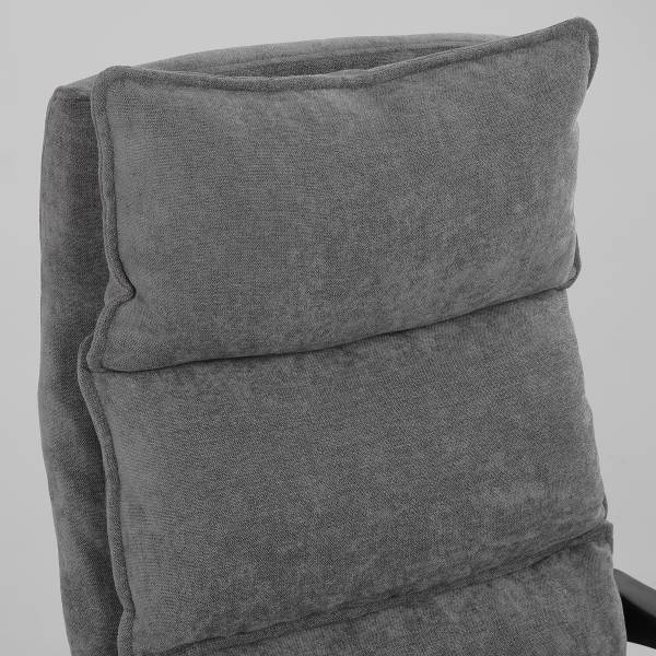 Bürodrehstuhl Tebuai - Webstoff / Metall - Grau / Schwarz - Image 8