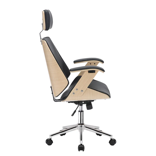 Bürodrehstuhl Viiki II - Kunstleder / Stahl - Schwarz / Chrom - Image 3