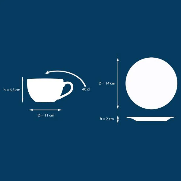 Cappuccinotassen Caldera - Steingut - Mehrfarbig - Image 8