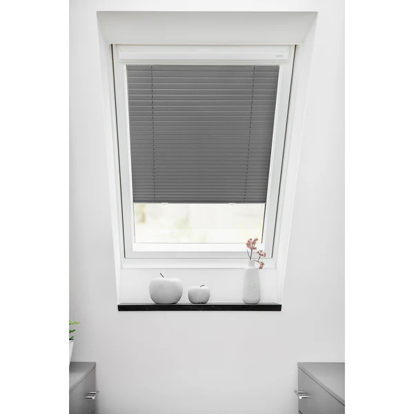 Dachfenster Plissee Haftfix - Webstoff - Grau - 59 x 122 cm - Image 2