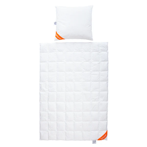 Daunenbett-Set Smood light (2-teilig) - Federn / Daunen - Weiß - 135 x 200 cm + Kissen 80 x 80 cm