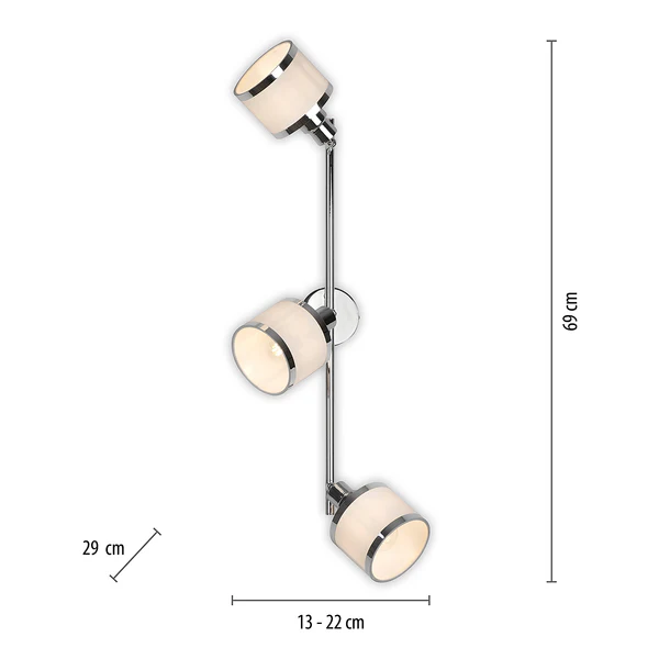 Deckenleuchte Accor - Polyester PVC / Eisen - 3-flammig - Flammenanzahl: 3 - Image 10