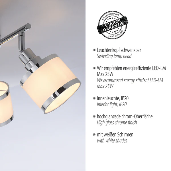 Deckenleuchte Accor - Polyester PVC / Eisen - 3-flammig - Flammenanzahl: 3 - Image 9