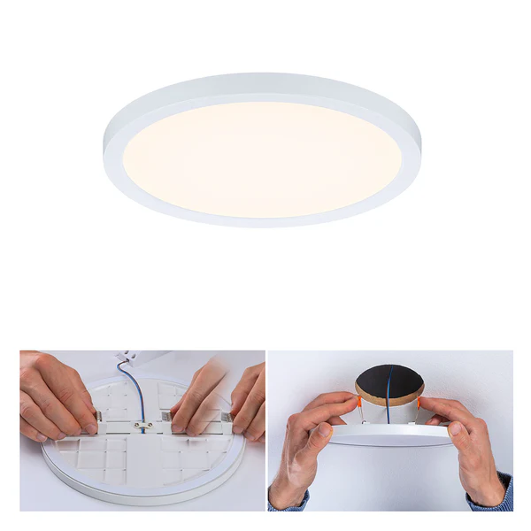 Deckenleuchte Areo Rund - Kunststoff - 1-flammig - Weiß - Durchmesser: 18 cm - Warmweiß - Image 5