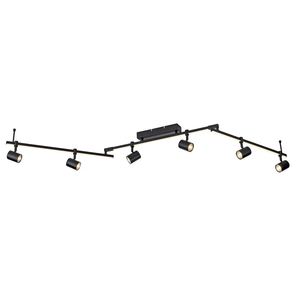 Deckenleuchte Barik - Eisen, Aluminium / Polycarbonat - 7-flammig - Flammenanzahl: 7