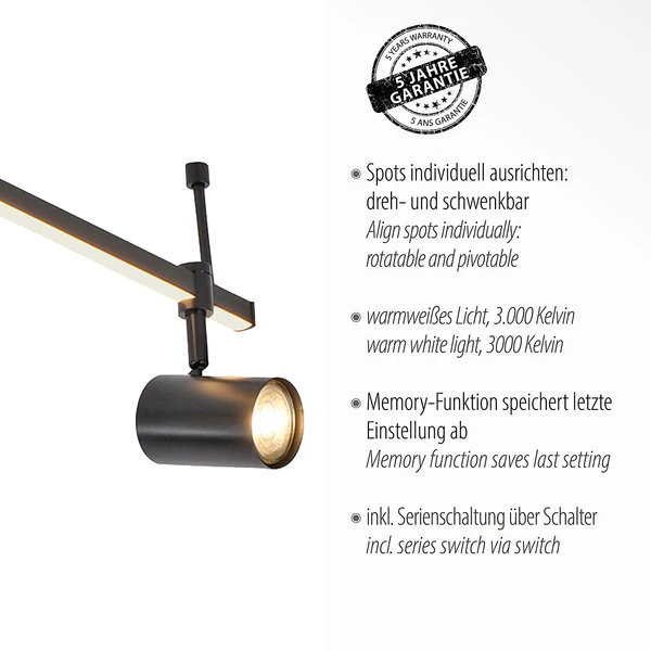 Deckenleuchte Barik - Eisen, Aluminium / Polycarbonat - 7-flammig - Flammenanzahl: 7 - Image 9