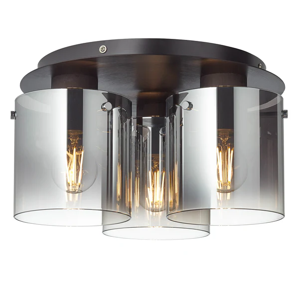 Deckenleuchte Beth - Spiegelglas / Aluminium - 3-flammig