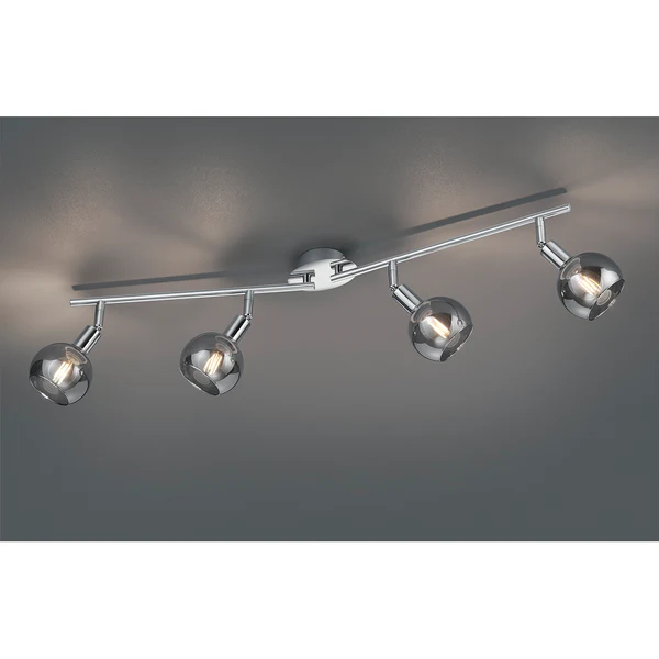 Deckenleuchte Brest III - Klarglas / Aluminium - Flammenanzahl: 4 - Image 2