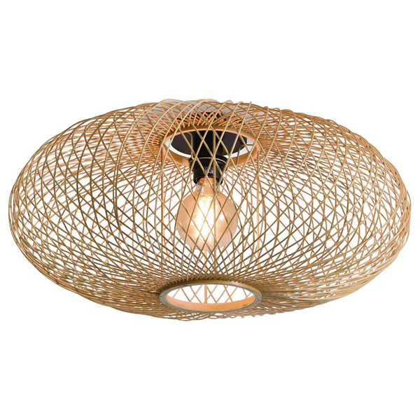 Deckenleuchte Cango - Bambus massiv / Eisen - 1-flammig - Beige