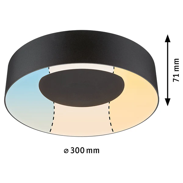 Deckenleuchte Casca - Aluminium / Kunststoff - Schwarz - Durchmesser: 30 cm - Image 16