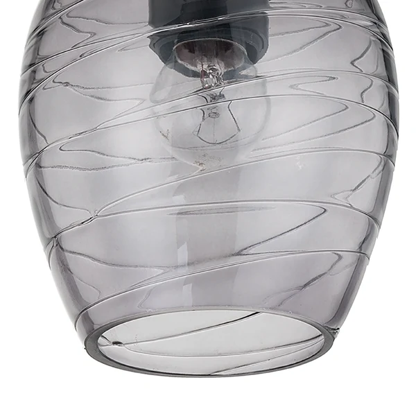 Deckenleuchte Cutler - Eisen / Rauchglas - Flammenanzahl: 1 - Image 6