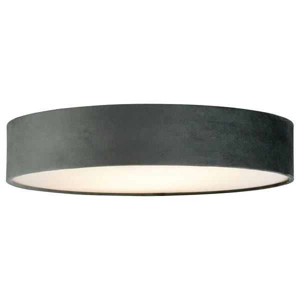 Deckenleuchte Drum - Samt - Grau - Durchmesser: 50 cm - Image 3