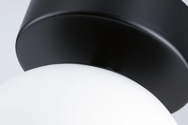 Deckenleuchte Gove - Opalglas / Aluminium - 1-flammig - Schwarz - Durchmesser: 12 cm - Image 8