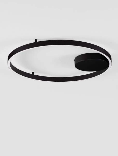 Deckenleuchte Hedra - Aluminium - Schwarz - Durchmesser: 60 cm - Image 4