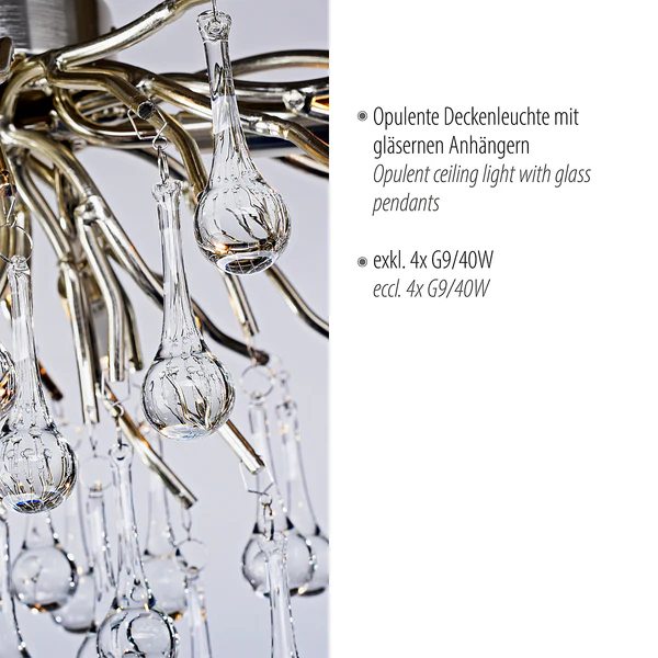 Deckenleuchte Icicle - Aluminium / Stahl - 4-flammig - Image 13