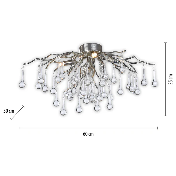 Deckenleuchte Icicle - Aluminium / Stahl - 4-flammig - Image 14