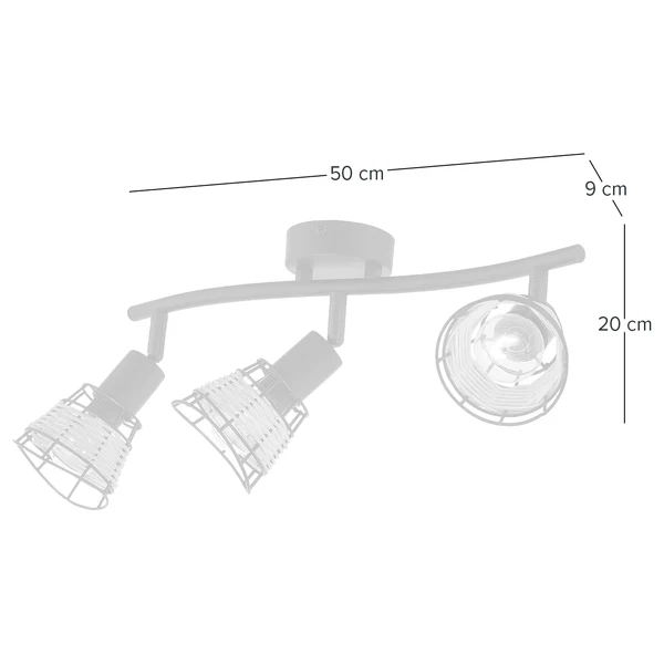 Deckenleuchte Lendum I - Eisen / Rattan - Flammenanzahl: 3 - Image 6