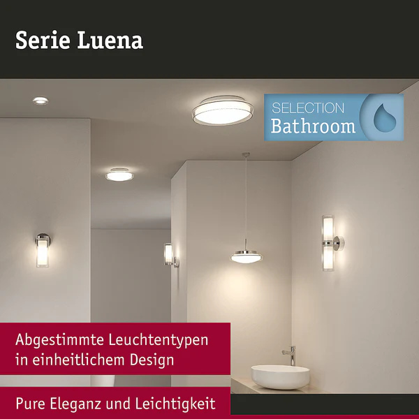 Deckenleuchte Luena - Chrom / Klarglas - Silber / Weiß - 1-flammig - Durchmesser: 25 cm - Image 9