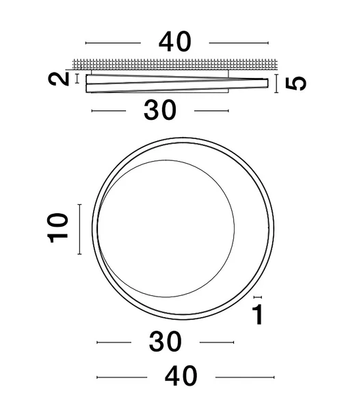 Deckenleuchte Odrey - Aluminium - 1-flammig - Schwarz - Image 4