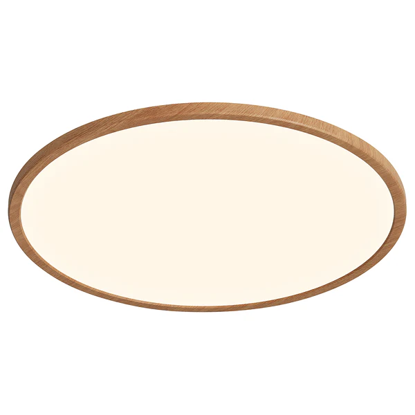 Deckenleuchte Oja Dim - Acrylglas - Buche Dekor - 1-flammig - Breite: 42 cm