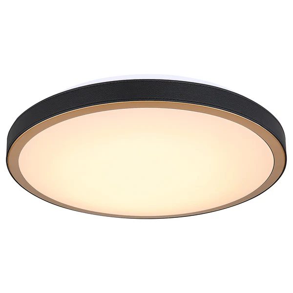 Deckenleuchte Sammi - Eisen / Acrylglas - 1-flammig - Schwarz - Durchmesser: 42 cm