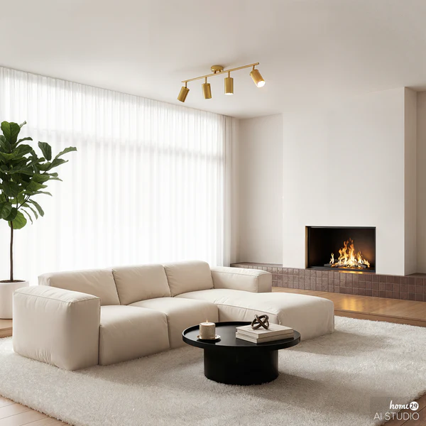 Deckenleuchte URS 4-flammig - Eisen - Messing - Image 2