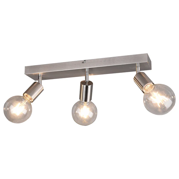 Deckenleuchte Vannes - Eisen - Silber - Flammenanzahl: 3