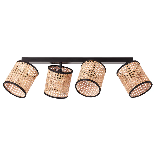 Deckenleuchte Wiley - Rattan / Stahl - Flammenanzahl: 4 - Image 2