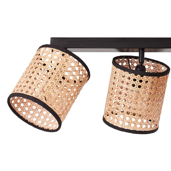 Deckenleuchte Wiley - Rattan / Stahl - Flammenanzahl: 4 - Image 3