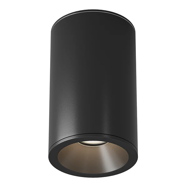 Deckenleuchte Zoom - Aluminium - 1-flammig - Schwarz - Durchmesser: 7 cm