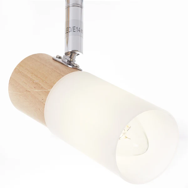 Deckenstrahler Babsan II - Eisen / Gummibaum massiv - 3-flammig - Image 6