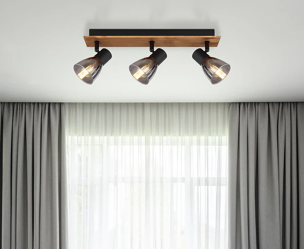 Deckenstrahler Claude - Farbglas / Eisen - 3-flammig - Beige - Flammenanzahl: 3 - Image 2