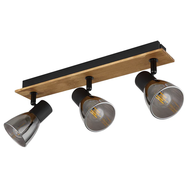 Deckenstrahler Claude - Farbglas / Eisen - 3-flammig - Beige - Flammenanzahl: 3 - Image 3