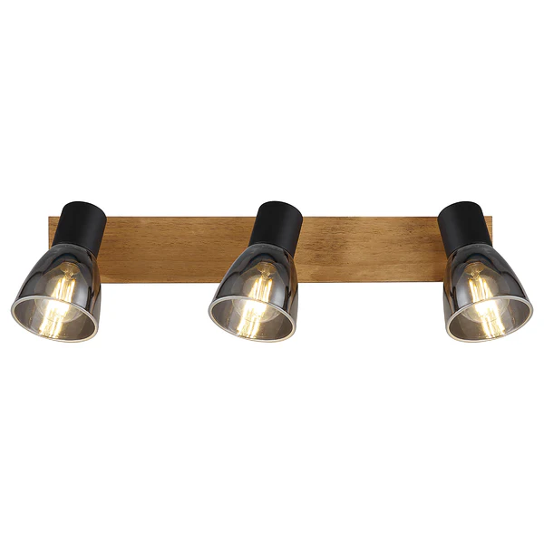 Deckenstrahler Claude - Farbglas / Eisen - 3-flammig - Beige - Flammenanzahl: 3 - Image 5
