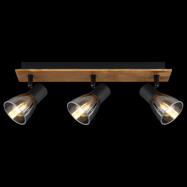 Deckenstrahler Claude - Farbglas / Eisen - 3-flammig - Beige - Flammenanzahl: 3 - Image 8