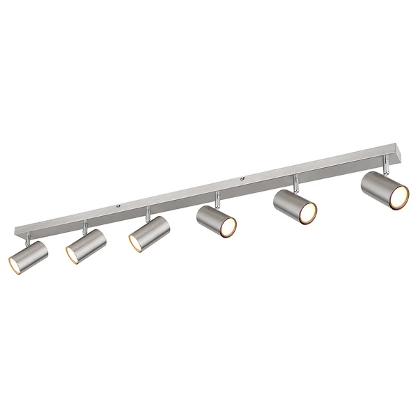 Deckenstrahler Robby - Eisen - Silber - Flammenanzahl: 6