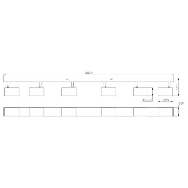 Deckenstrahler Robby - Eisen - Silber - Flammenanzahl: 6 - Image 7