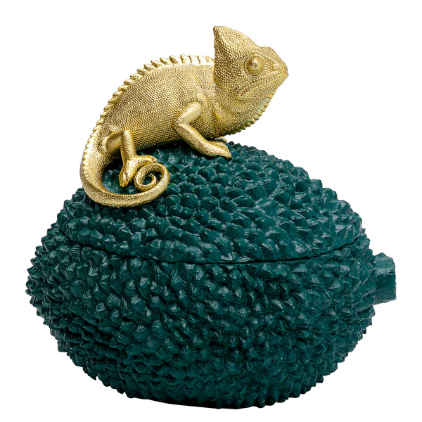 Deko Dose Chameleon I - Gold - Stein - Image 2