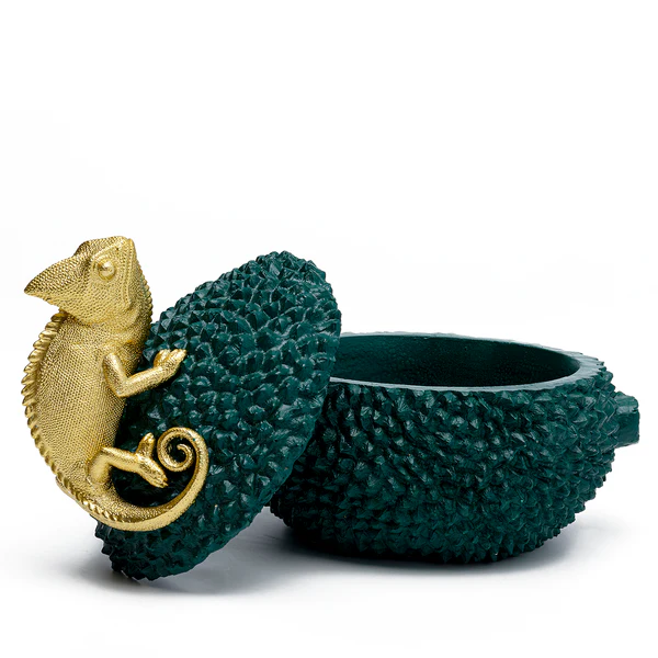 Deko Dose Chameleon I - Gold - Stein - Image 4