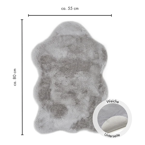 Dekofell Coste 2er-Set - Polyester - Grau - Image 7