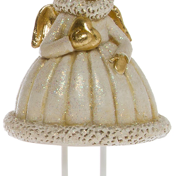 Dekofigur Winterkinder (2-teilig) - Polyresin - Creme / Gold - Image 5